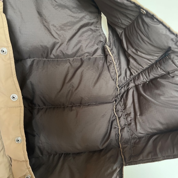 Vintage down and leather puffy western vest brown - Picture 5 of 5